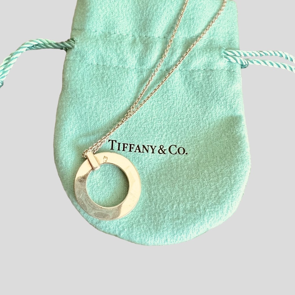 *SOLD* Authentic Tiffany & Co 1837 Round Circle Necklace Vintage / Retired - Picture 2 of 4